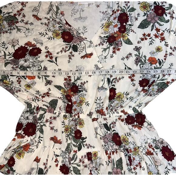 Adyson Parker Floral daisy Ruffled Boho long sleeve women's rayon top size 1x - Picture 5 of 7